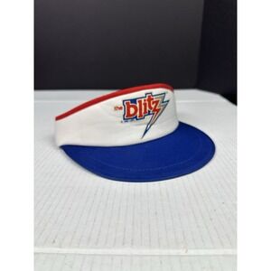 Vintage 1982 Chicago Blitz Logo Visor Hat USFL Adjustable OSFA RARE